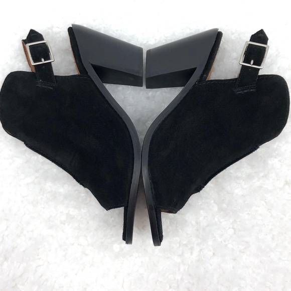 Frye “Courtney Sling” Suede Peeptoe Shootie Bootie - Picture 6 of 8